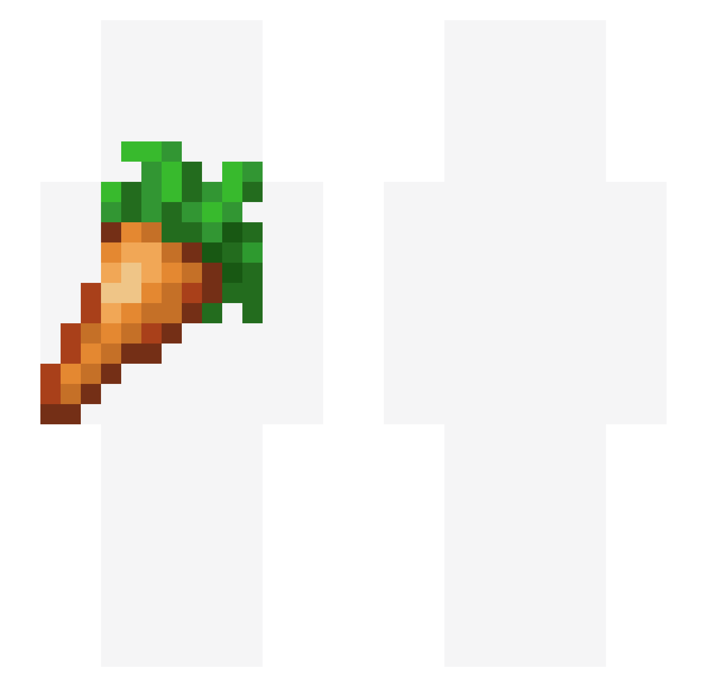 Squatters Minecraft skin, front and back view