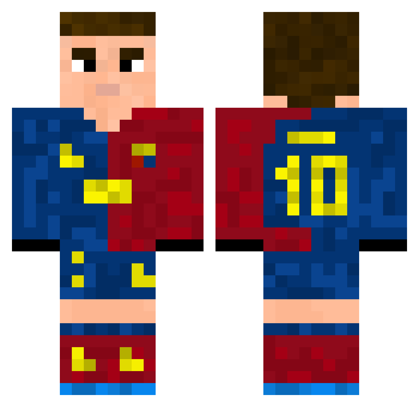 HRISDRIS Minecraft skin, front and back view