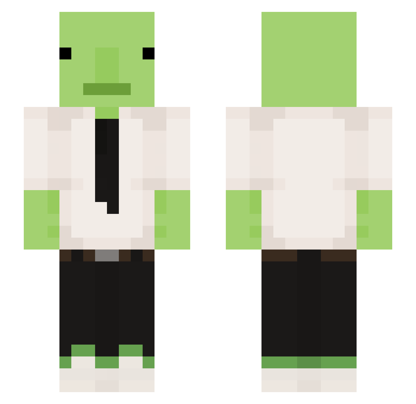 awakame Minecraft skin, front and back view