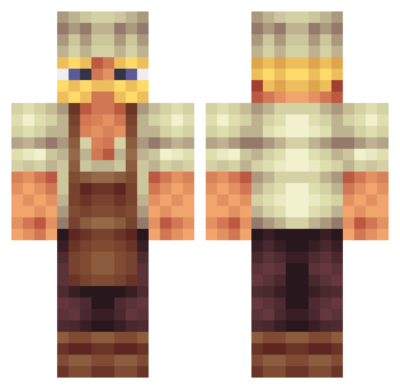 WeisserTiger12 Minecraft skin, front and back view
