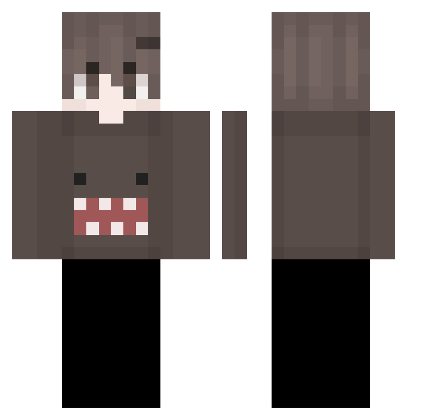 Aeroxioooo Minecraft skin, front and back view