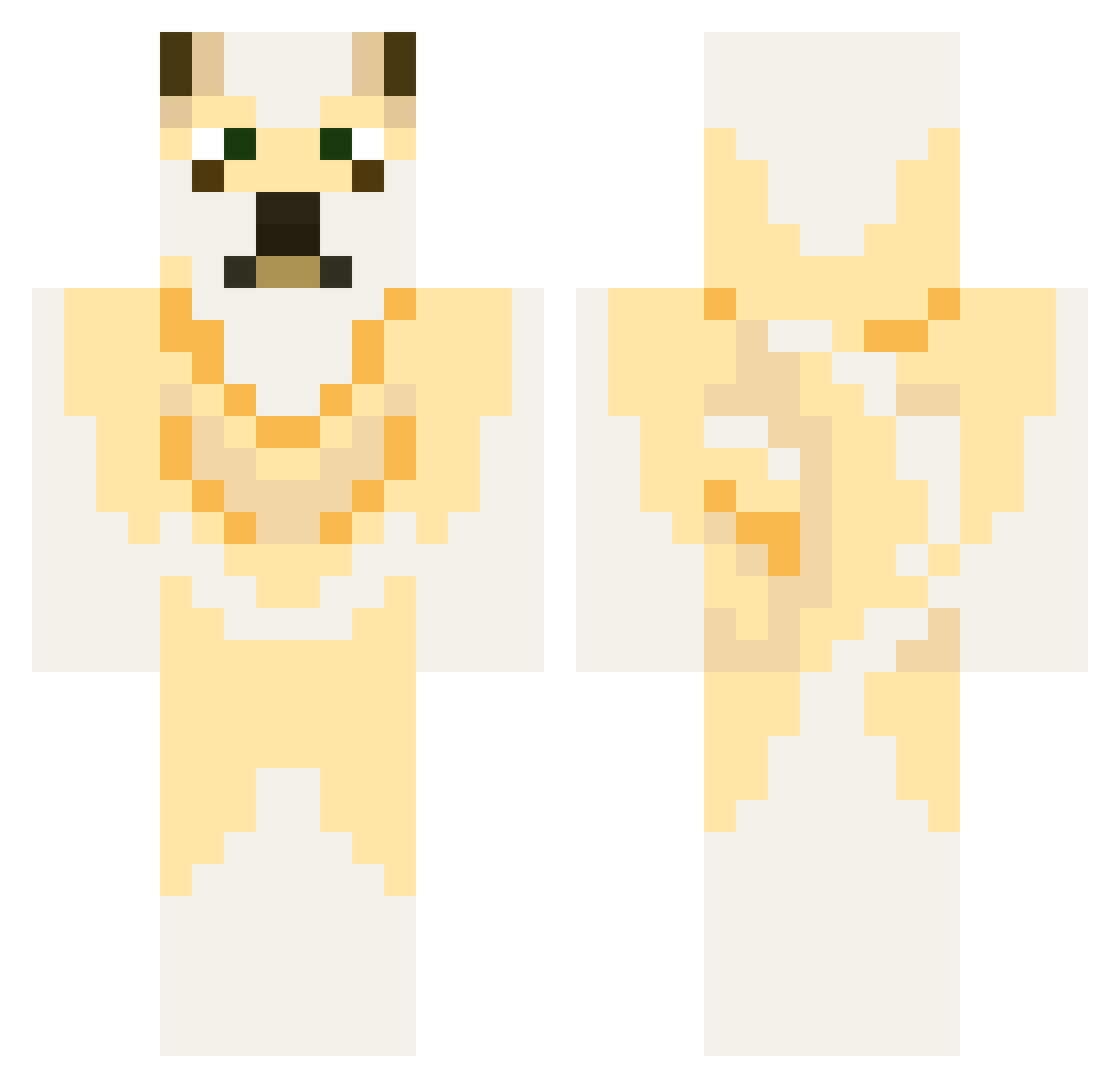 _Canadian_Bacon Minecraft skin, front and back view