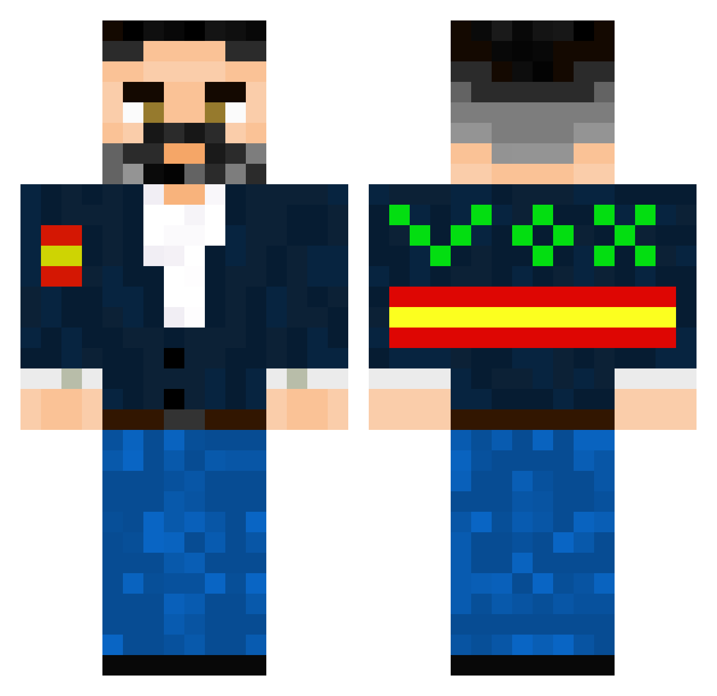 _Boro Minecraft skin, front and back view
