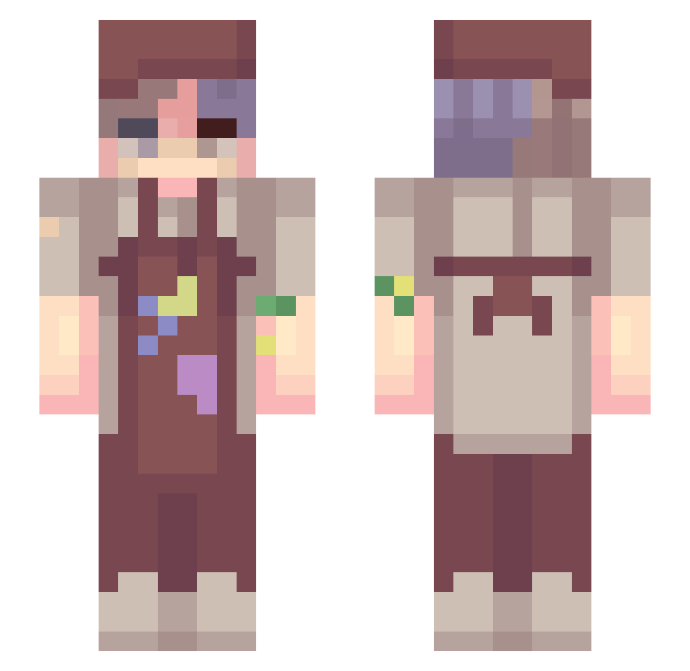 lucaslleo Minecraft skin, front and back view
