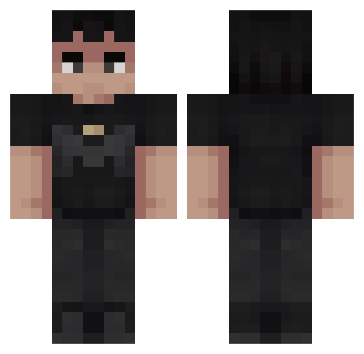 Q8SN Minecraft skin, front and back view