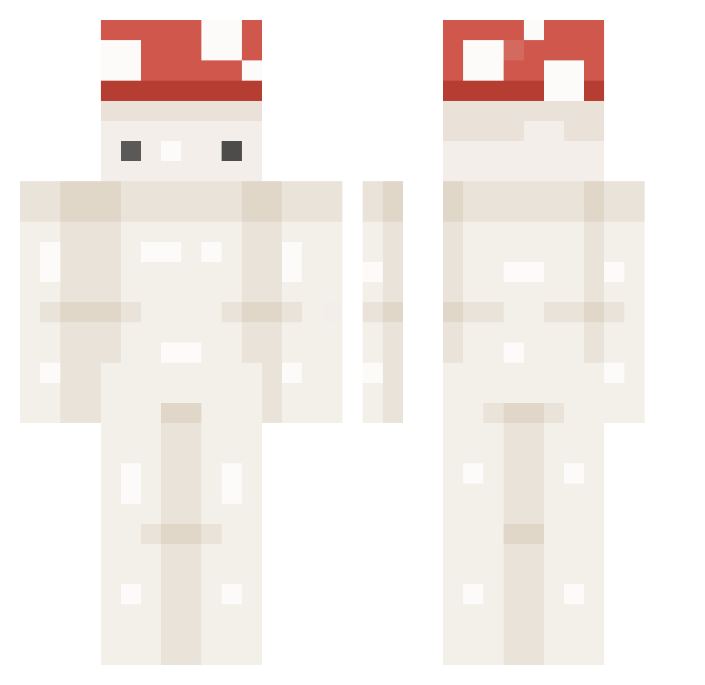 SvampMannem Minecraft skin, front and back view