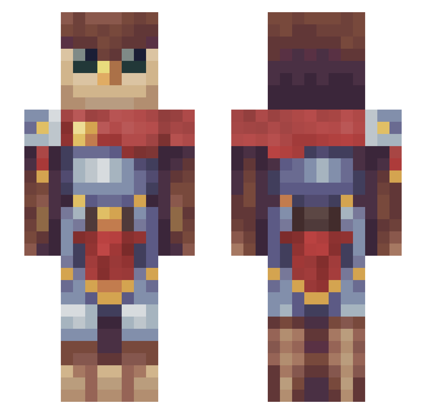 ___Owl Minecraft skin, front and back view