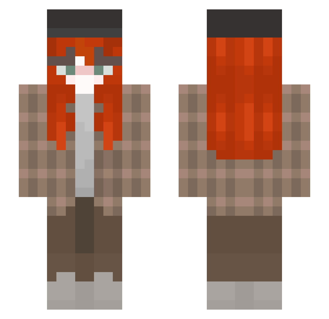 w_ill0w Minecraft skin, front and back view
