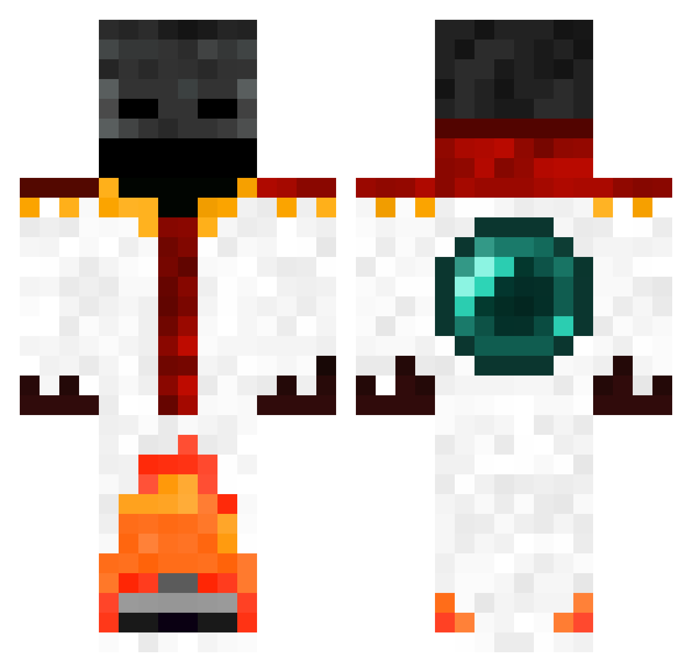 lucotagamer Minecraft skin, front and back view