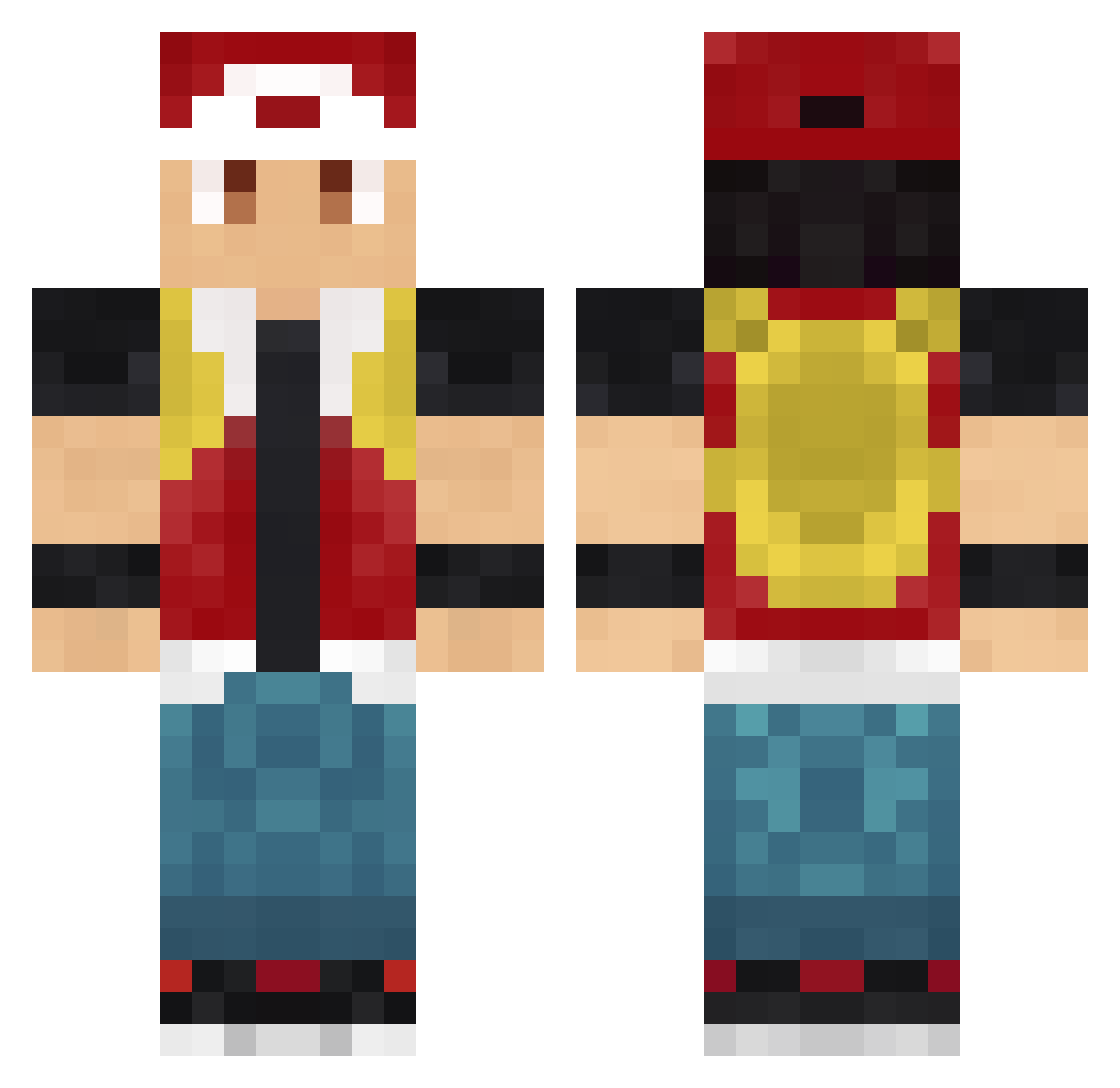 Taiyo_shin Minecraft skin, front and back view