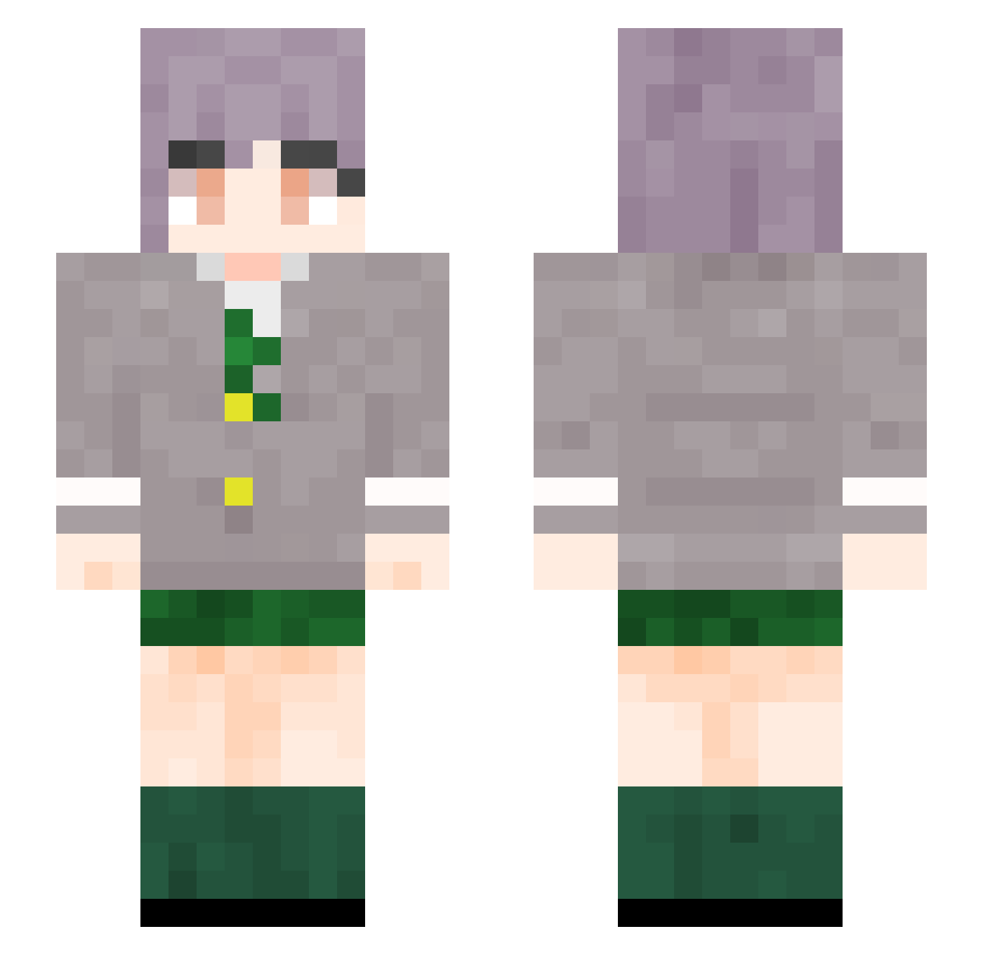 Jay31315142 Minecraft skin, front and back view