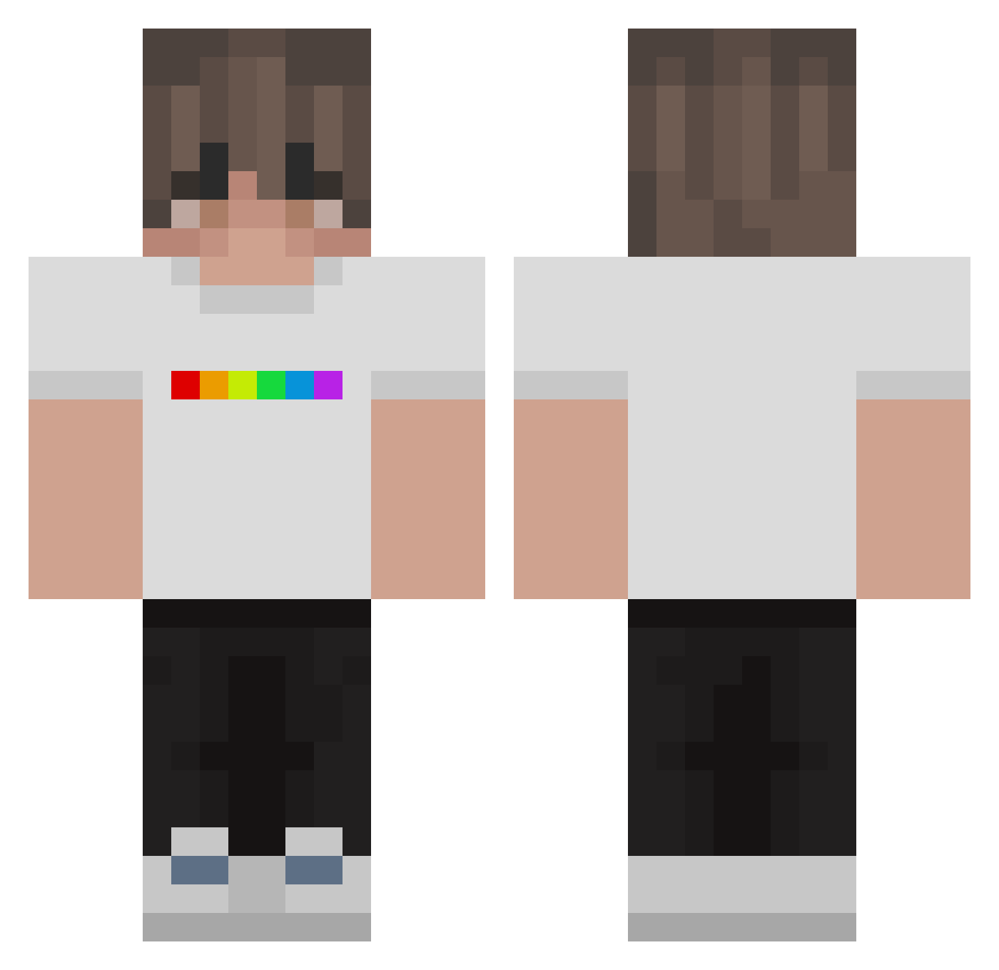 Nippa_clp Minecraft skin, front and back view