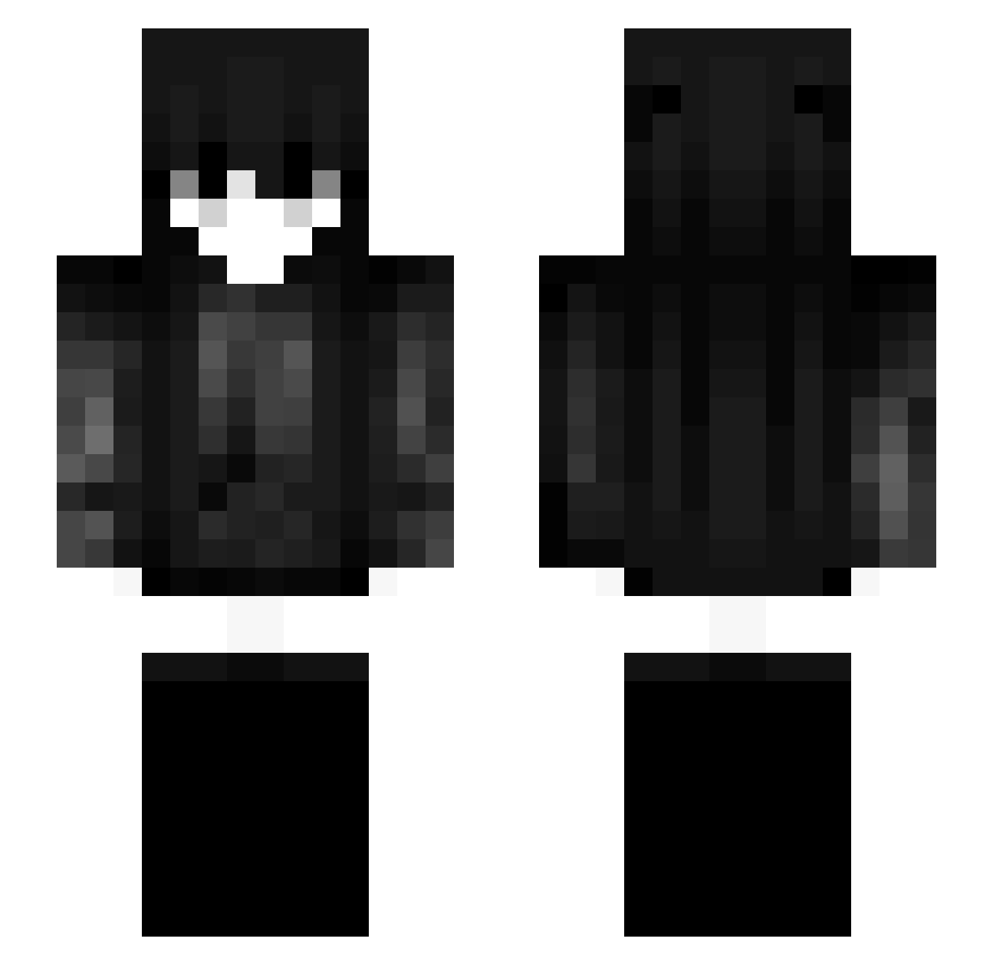 Valerwy Minecraft skin, front and back view