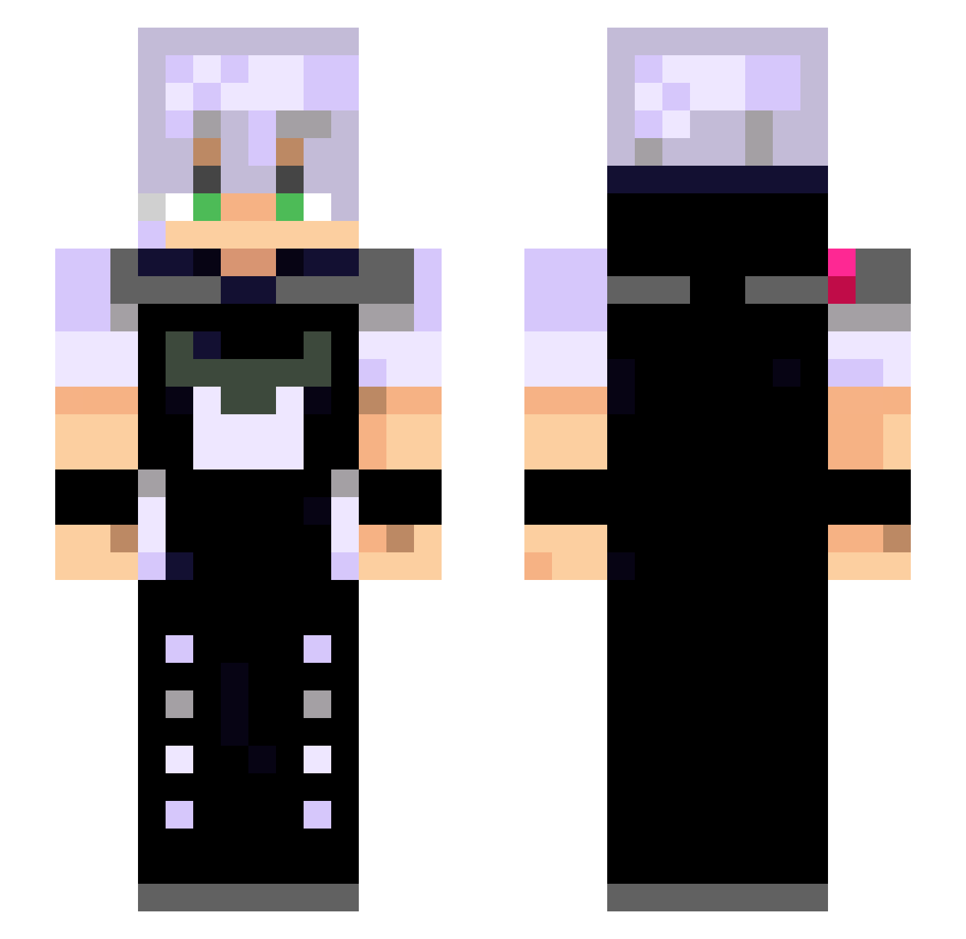 galaxystranger1 Minecraft skin, front and back view