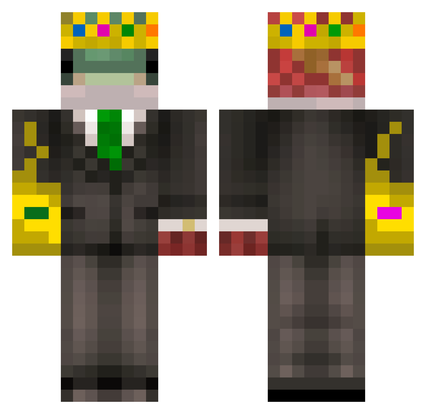 Salmon_god84 Minecraft skin, front and back view