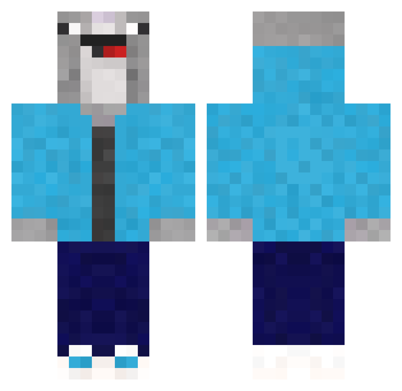 Murat Minecraft skin, front and back view