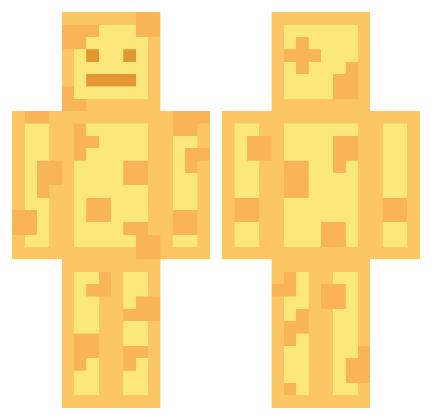 Razgin Minecraft skin, front and back view