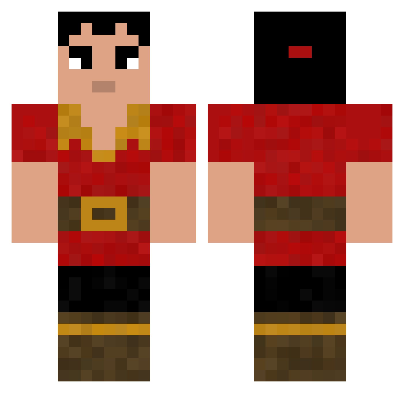 HeHe_boy7676 Minecraft skin, front and back view