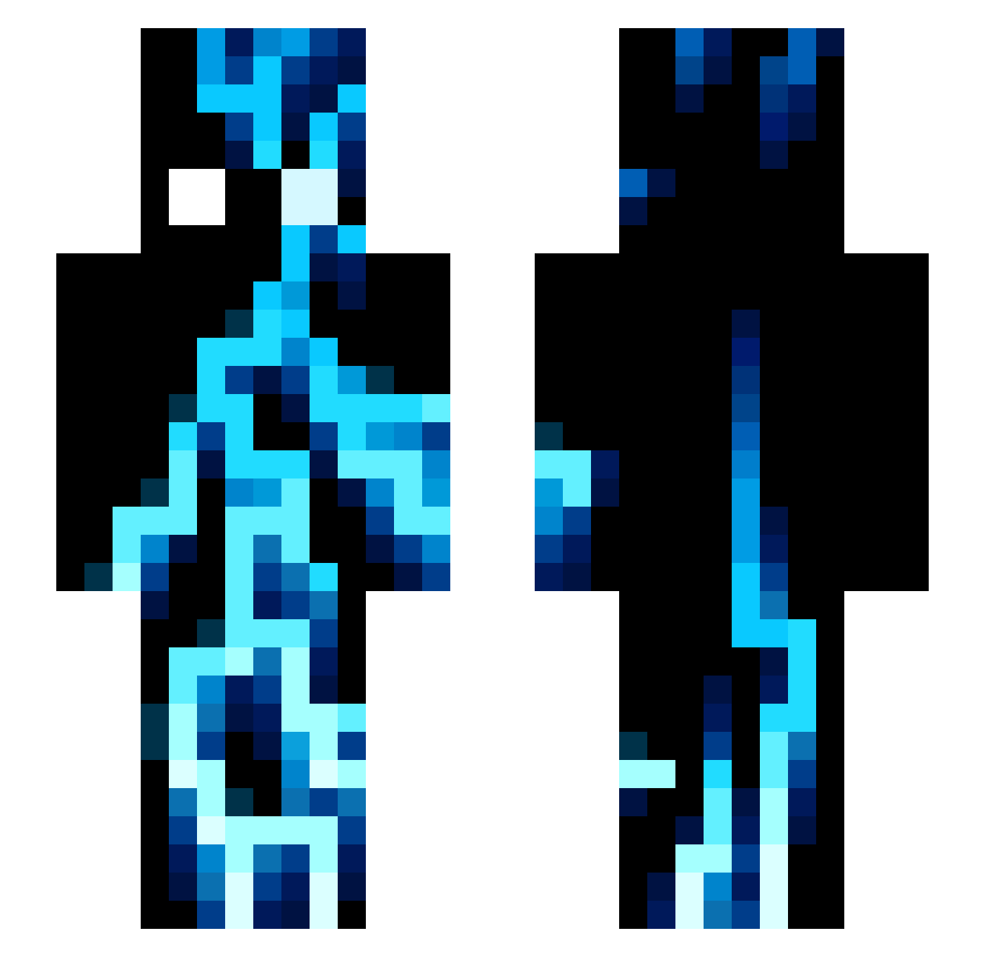 AronLion12 Minecraft skin, front and back view