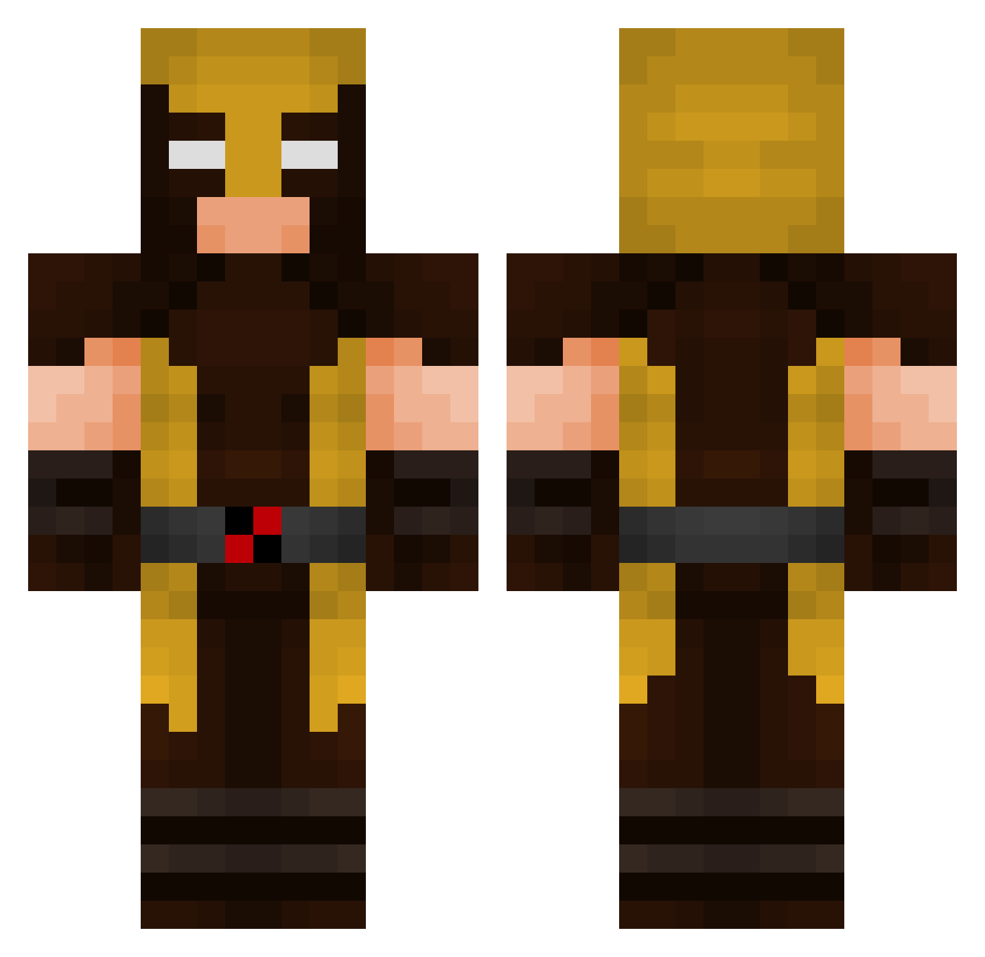 thissingularman Minecraft skin, front and back view