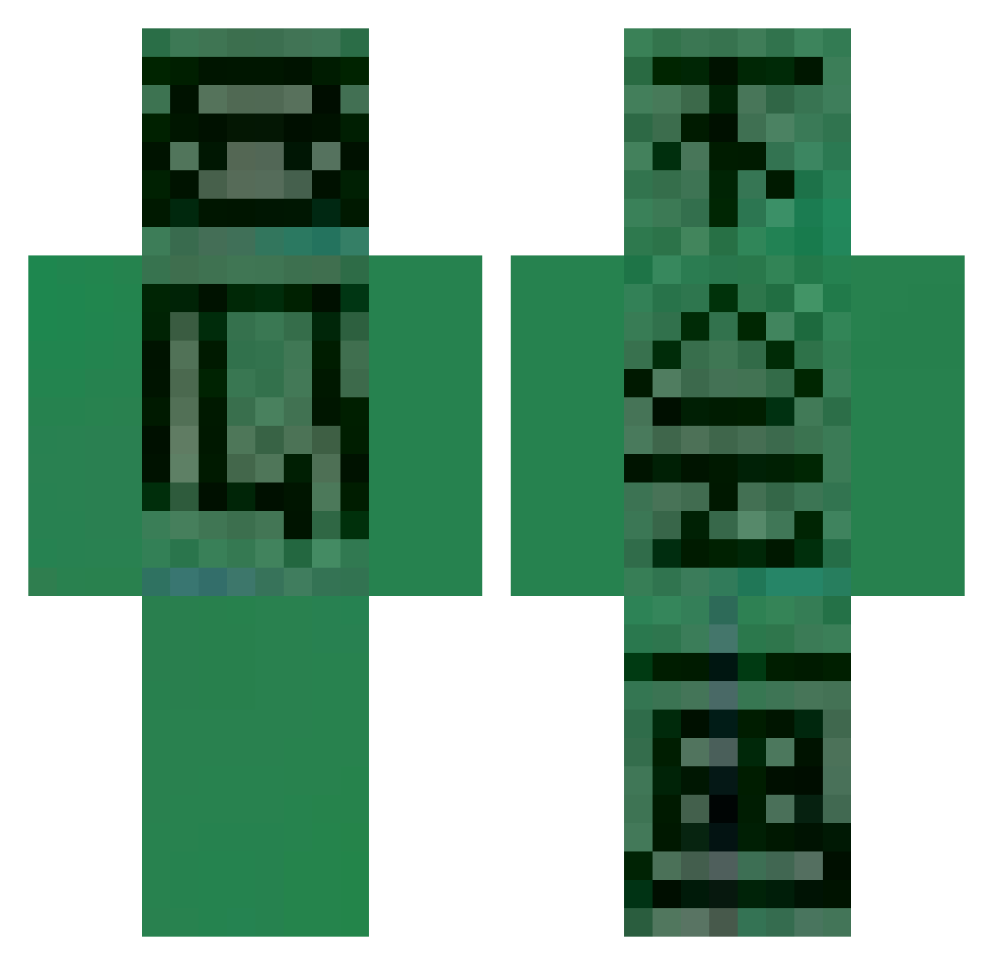 honkibo Minecraft skin, front and back view