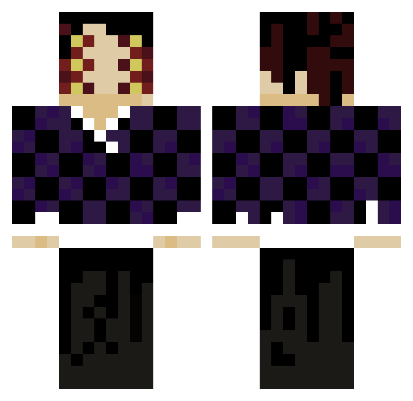 gbear2 Minecraft skin, front and back view