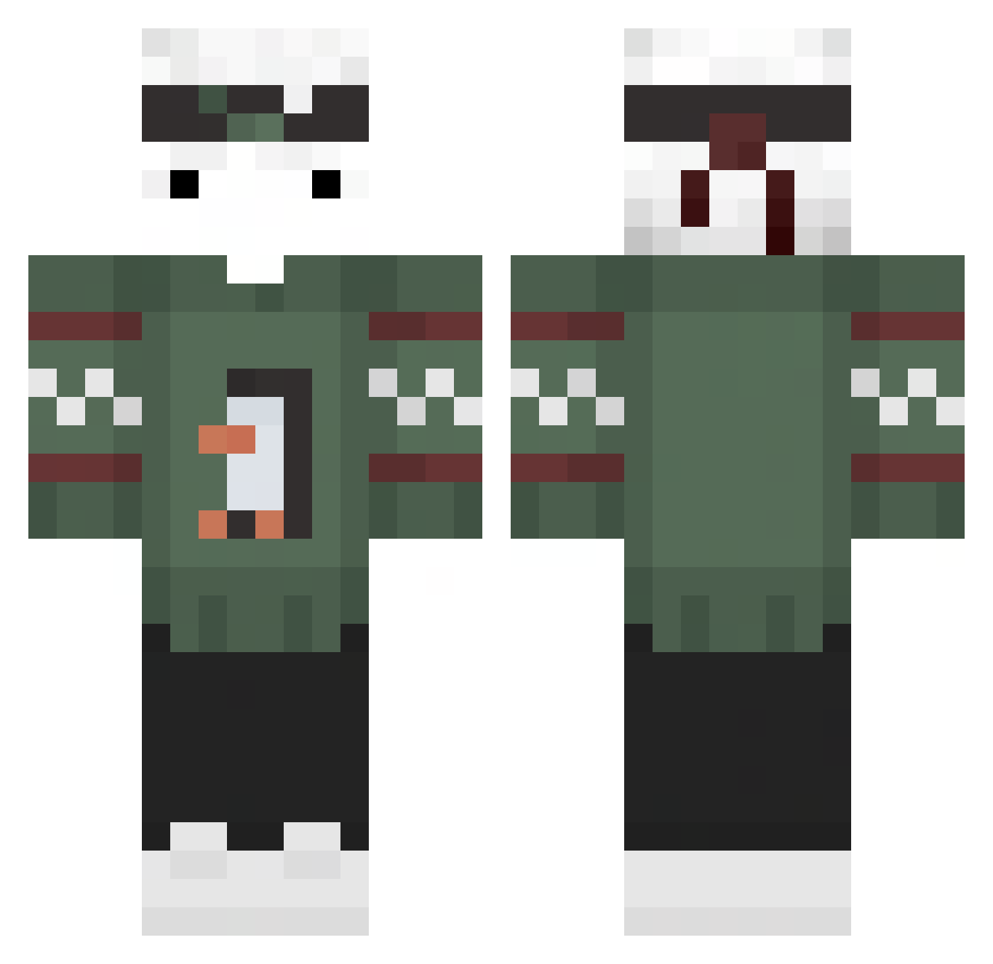 c3l_ Minecraft skin, front and back view