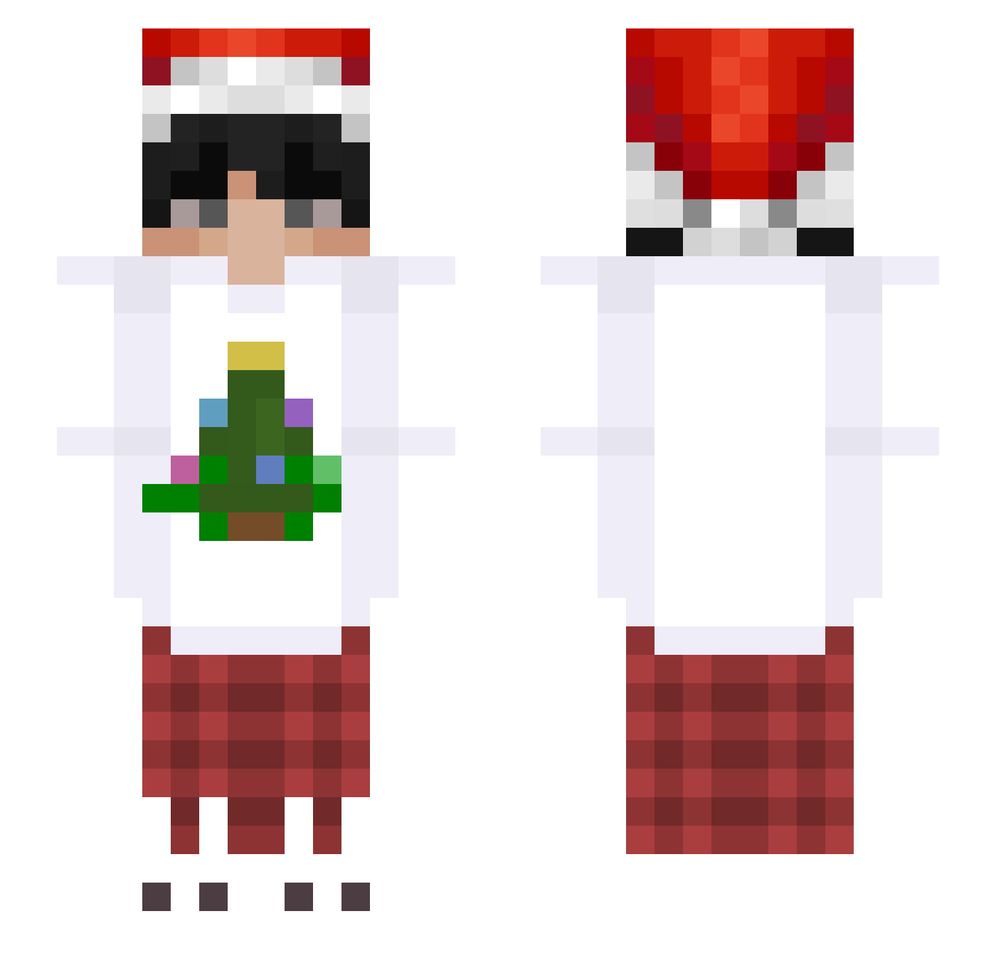 skunikK Minecraft skin, front and back view