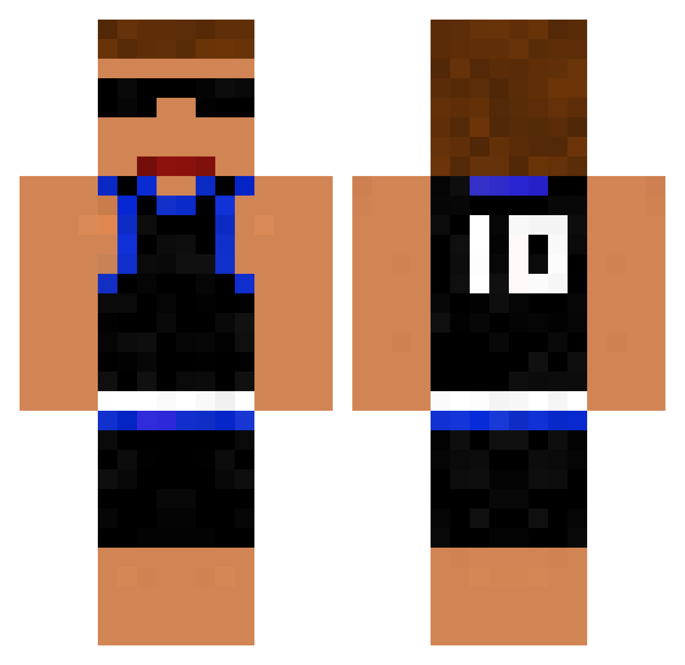 Tuerkei Minecraft skin, front and back view