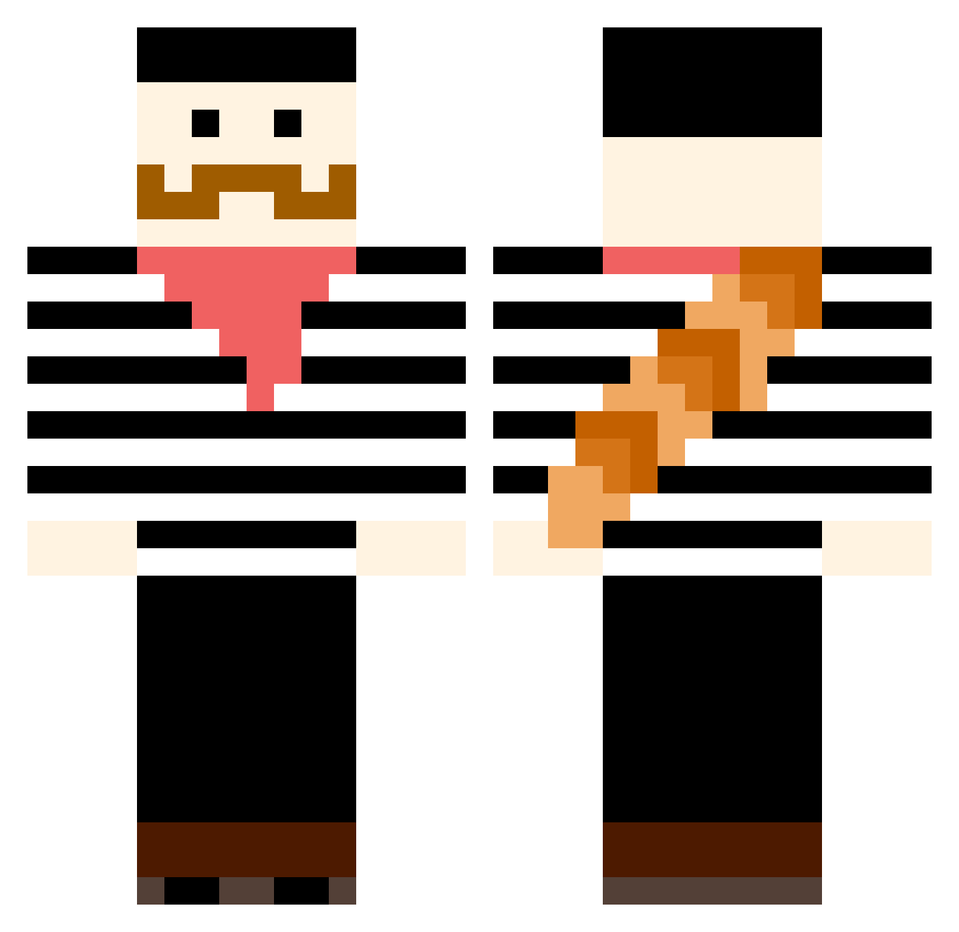 JrballLeBron Minecraft skin, front and back view