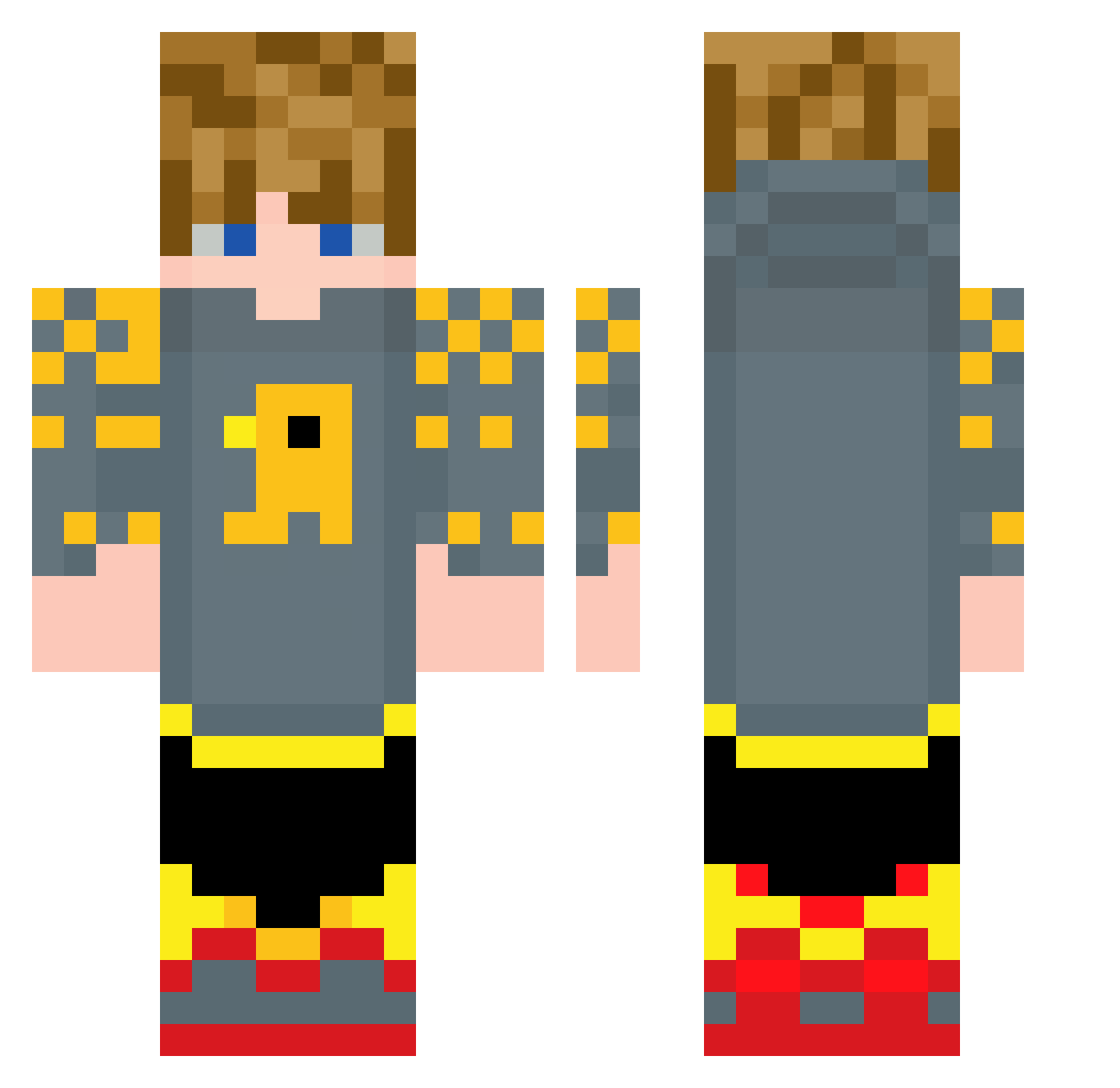 Timpelino Minecraft skin, front and back view