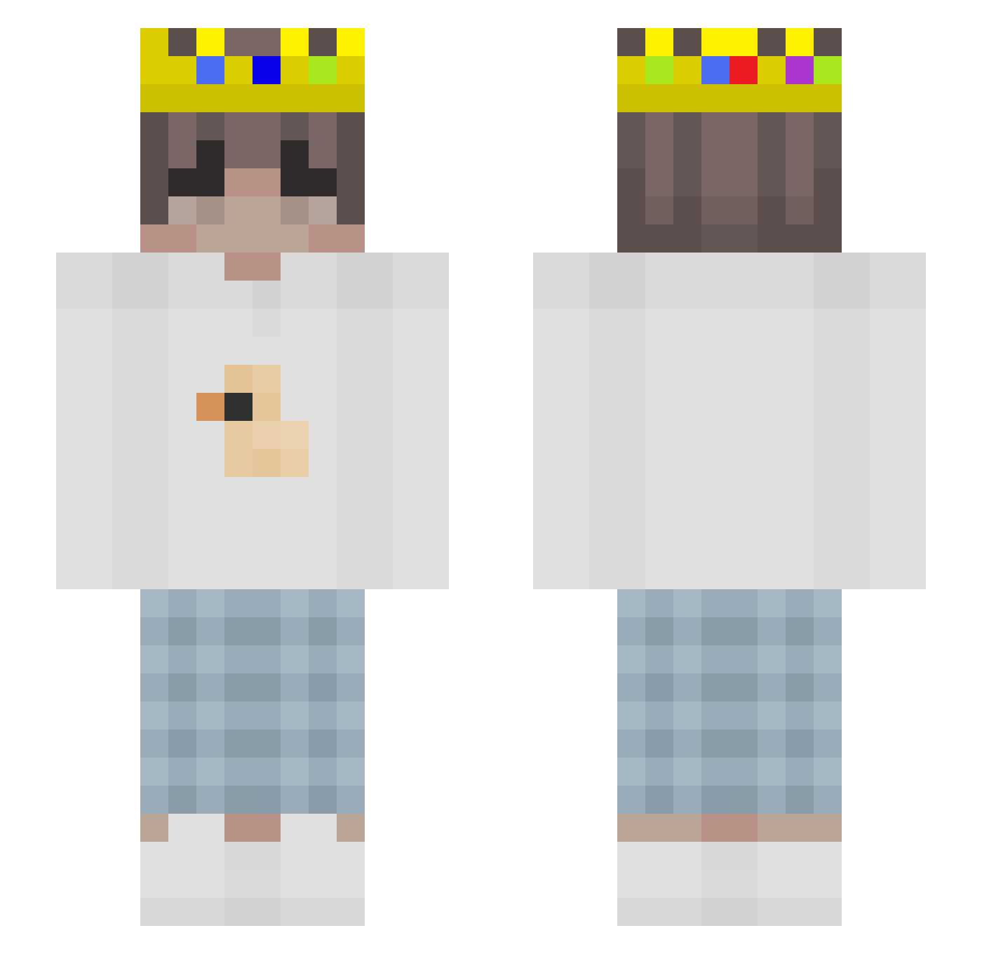 gikoukou Minecraft skin, front and back view