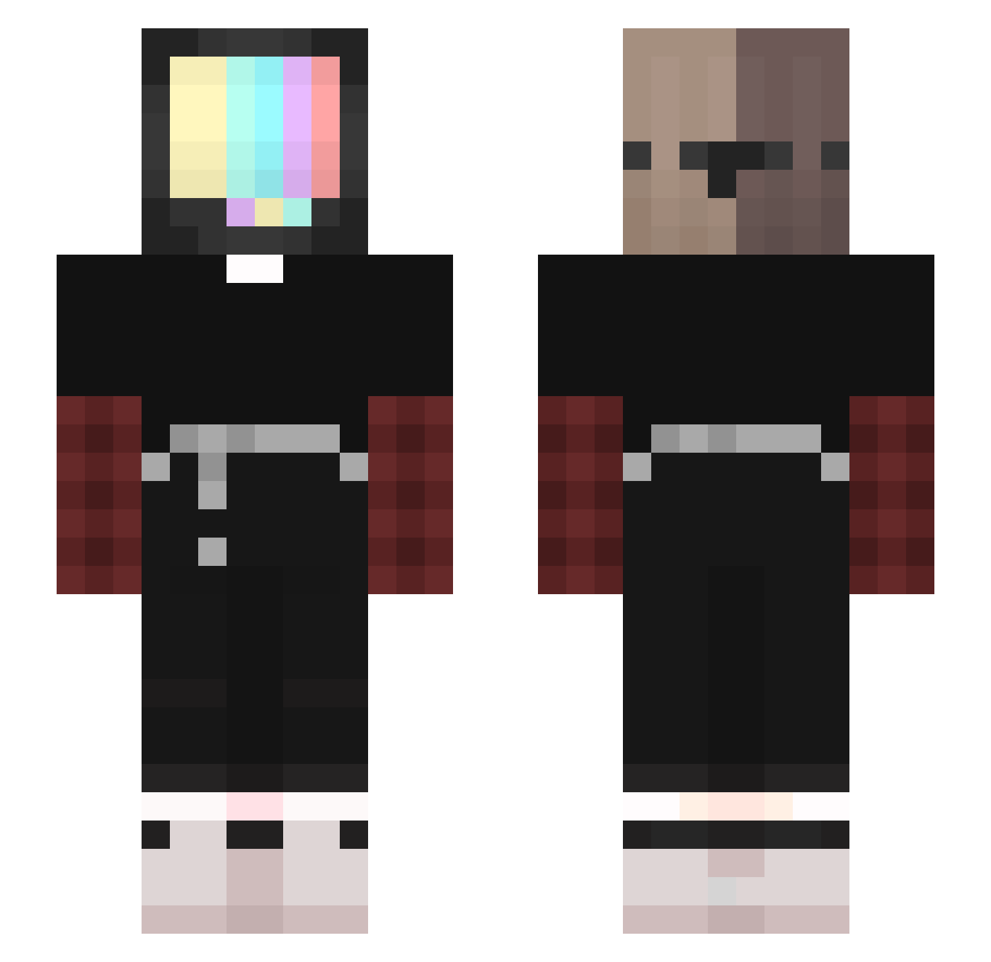 WatRain233 Minecraft skin, front and back view