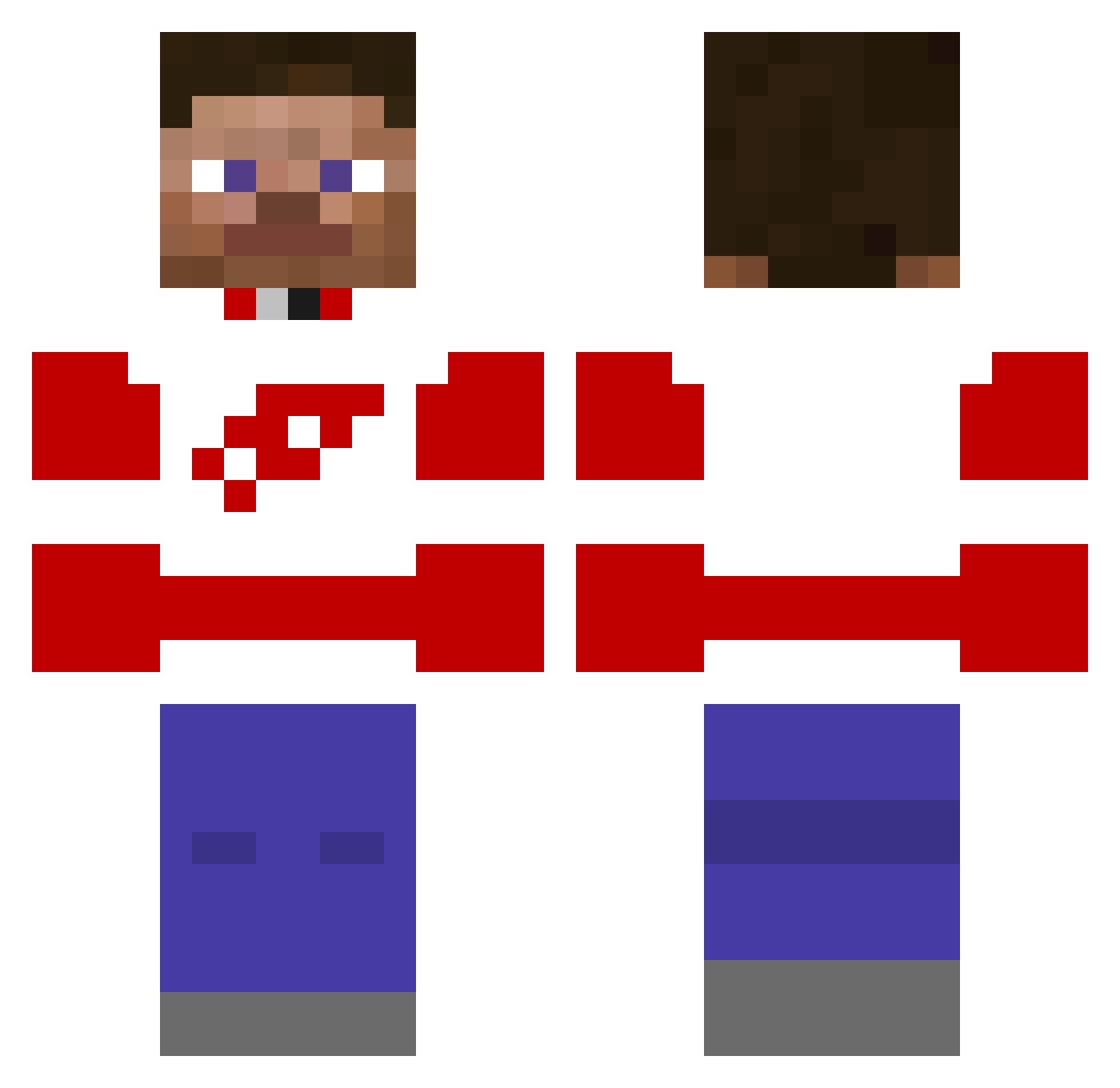 G0dFather275 Minecraft skin, front and back view