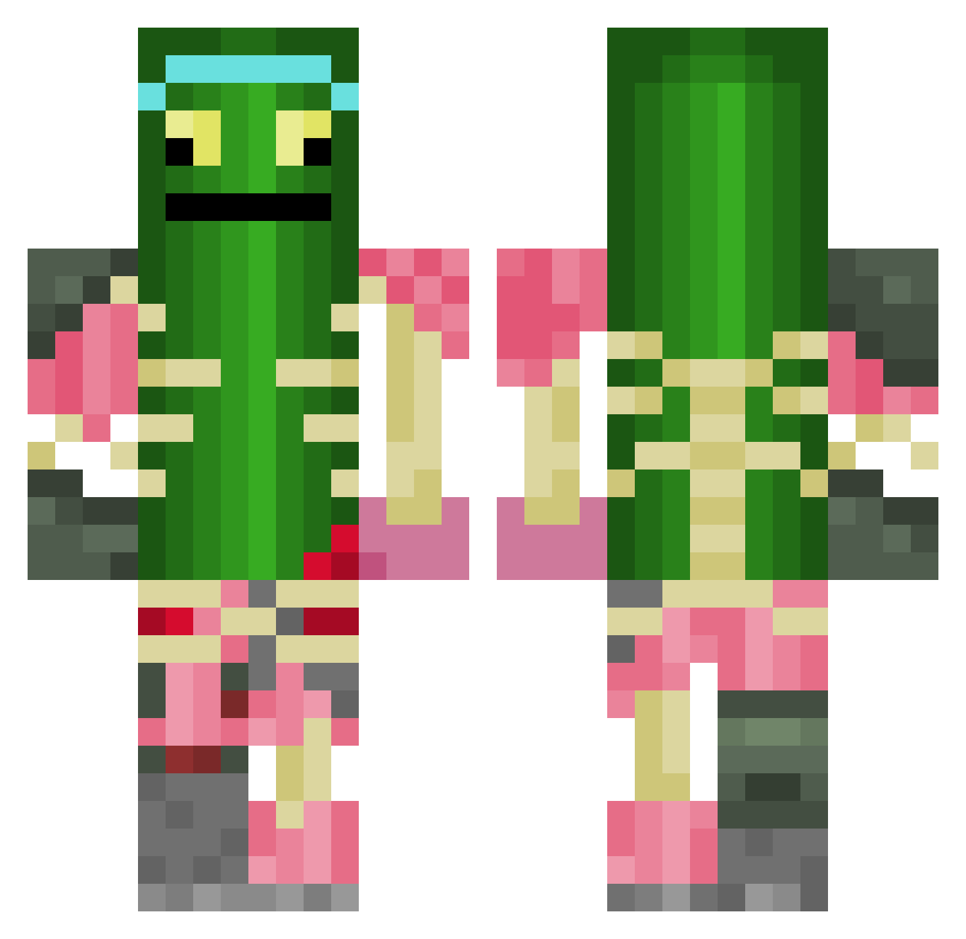 Chad_117 Minecraft skin, front and back view