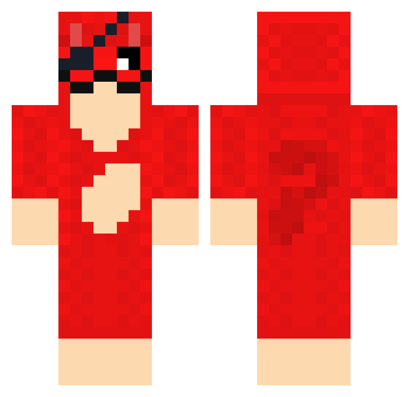 Craznow Minecraft skin, front and back view