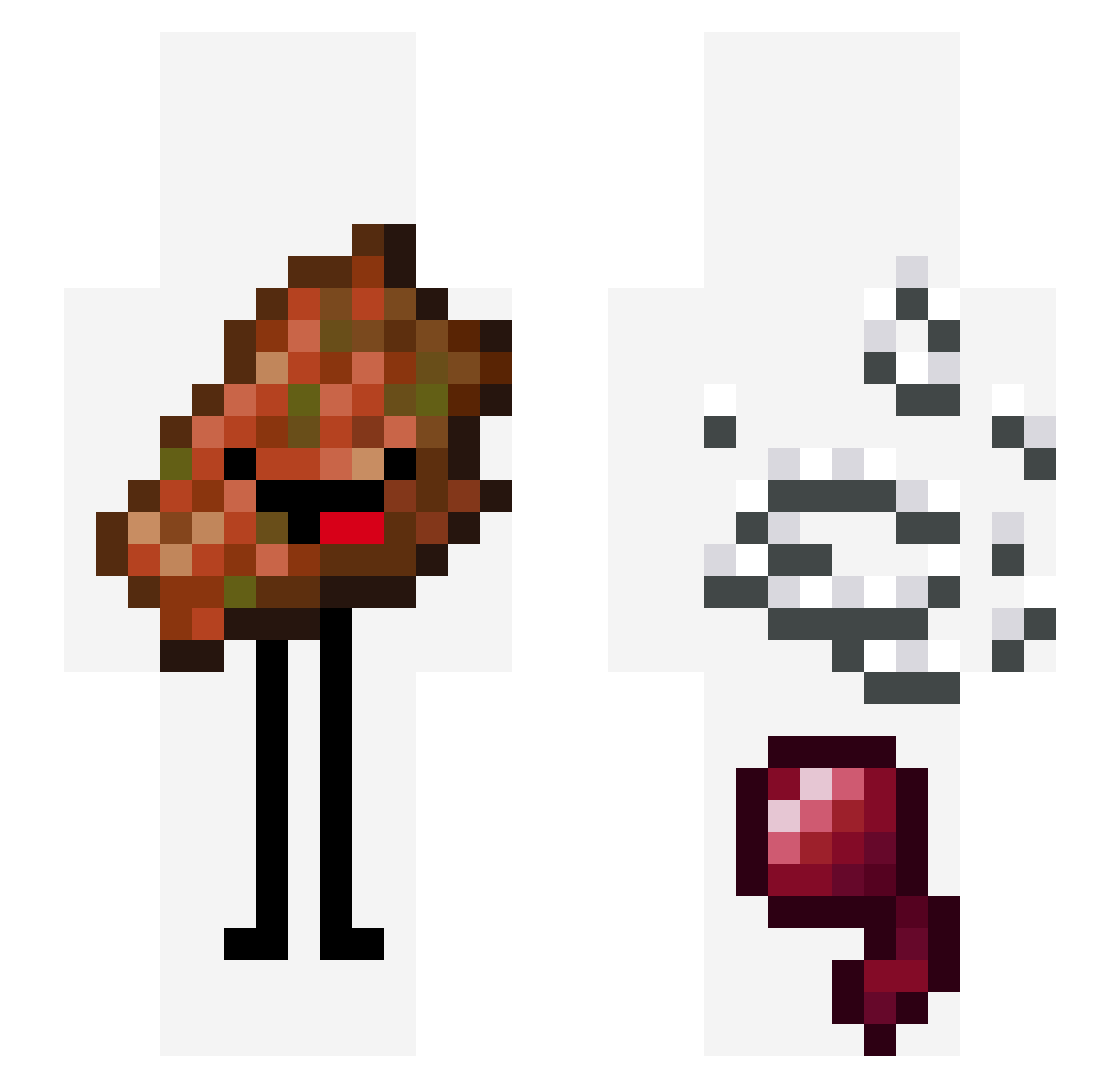 xGULLOoo Minecraft skin, front and back view