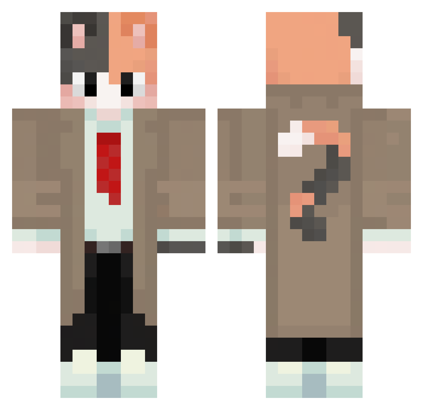 meowzerswow Minecraft skin, front and back view