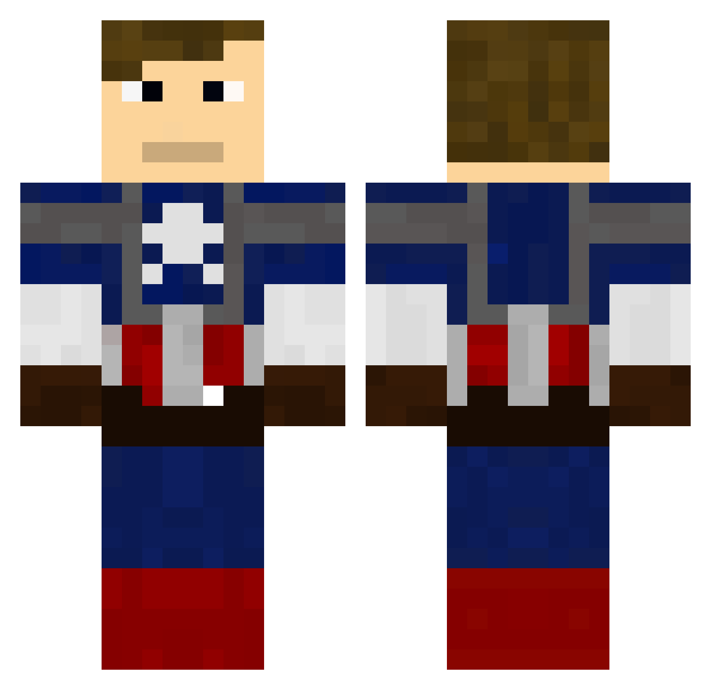 Recorder Minecraft skin, front and back view