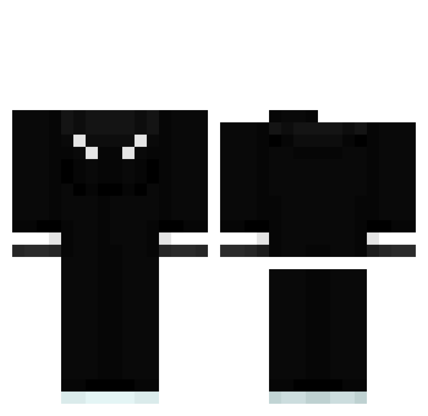 GR1ZZLY180 Minecraft skin, front and back view