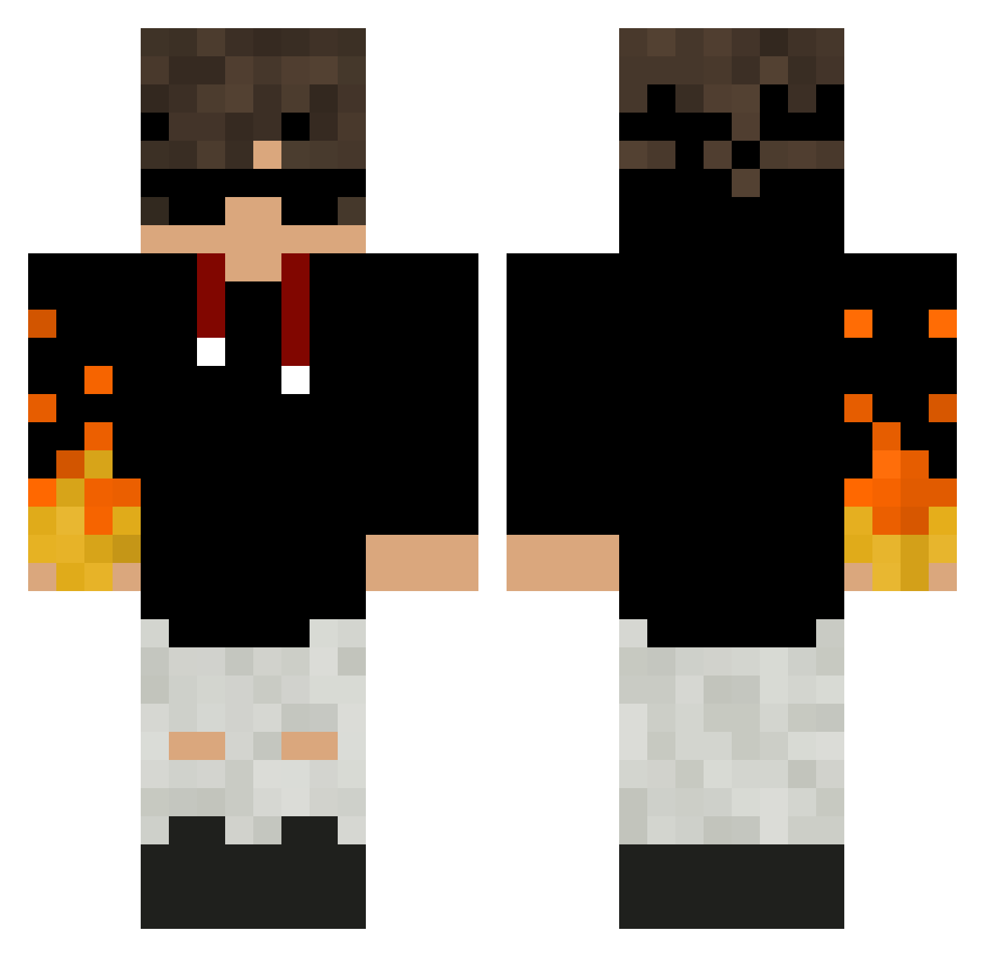 SMa3eL Minecraft skin, front and back view