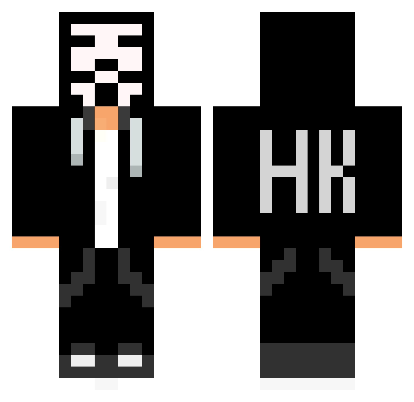 Capitan_Kirby Minecraft skin, front and back view