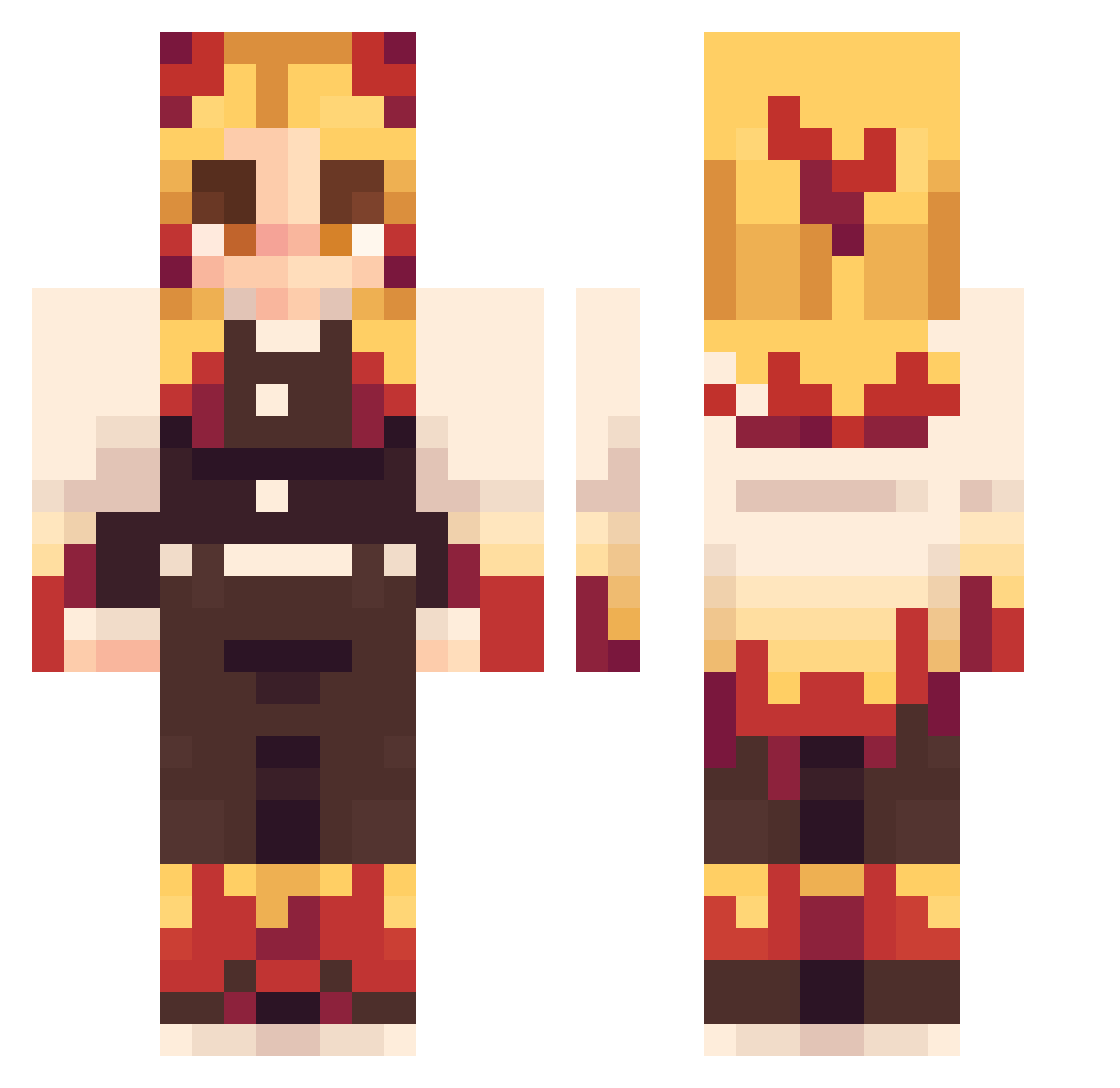 MARTINXTRAIL Minecraft skin, front and back view