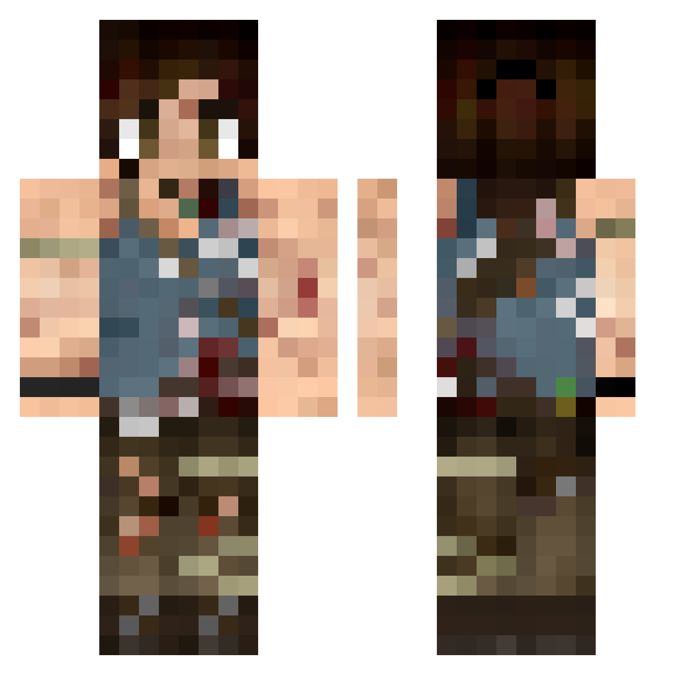 Suriel113 Minecraft skin, front and back view