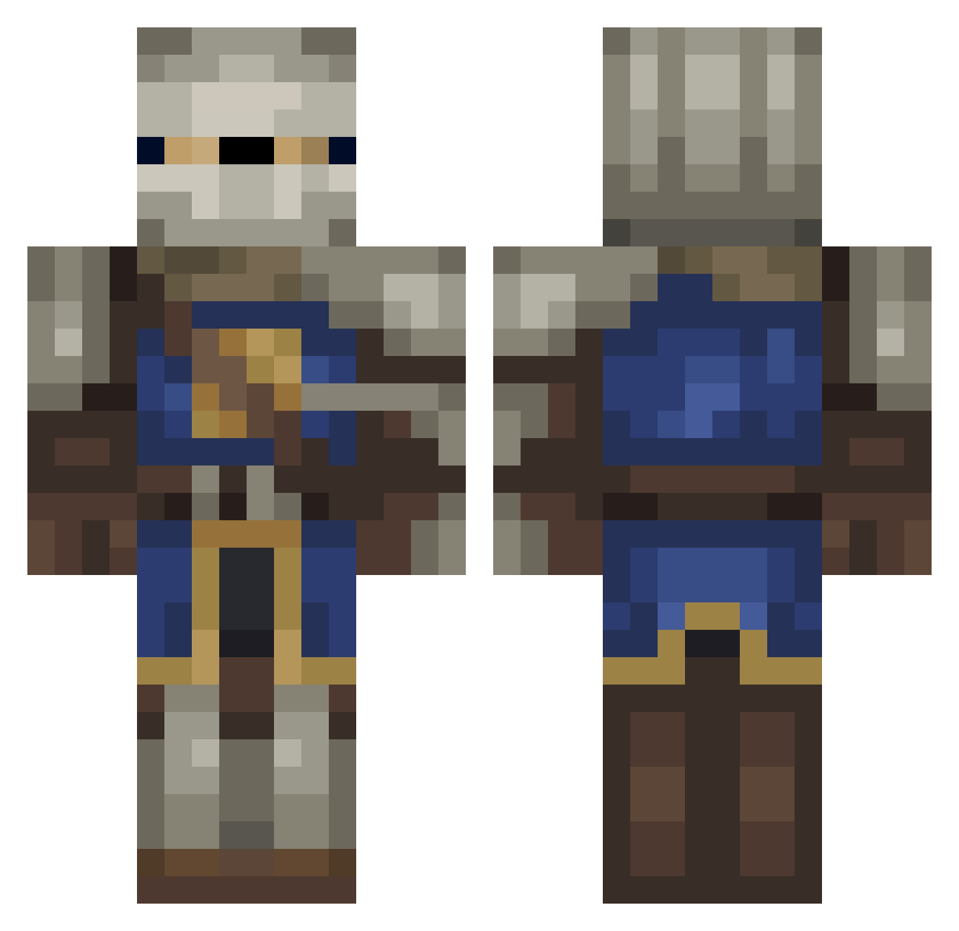 Hungry_Pumpkin10 Minecraft skin, front and back view