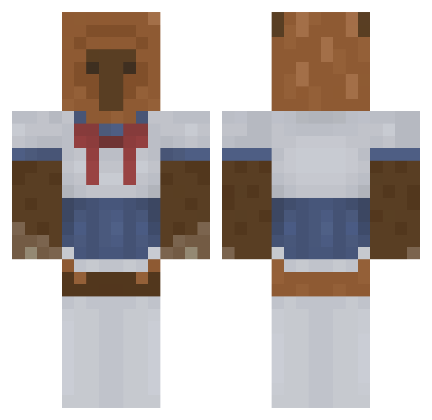 Nonem Minecraft skin, front and back view