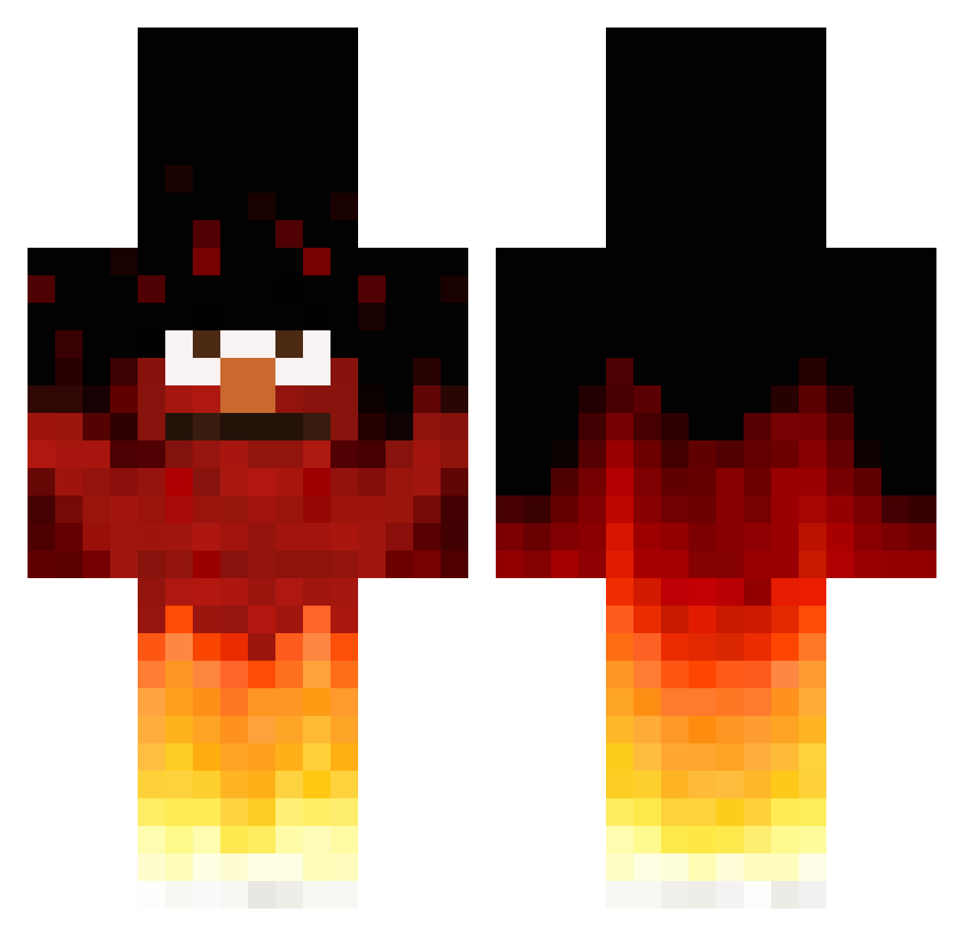 olivana Minecraft skin, front and back view
