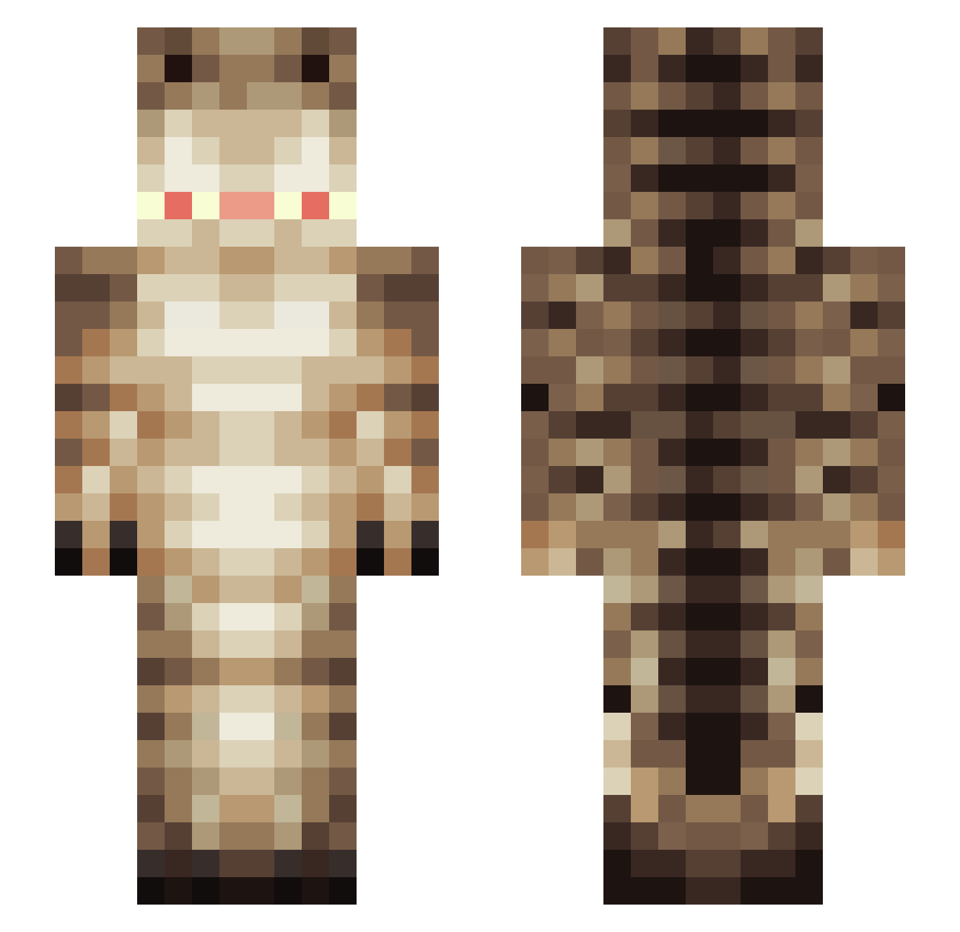 Bloodbat61 Minecraft skin, front and back view