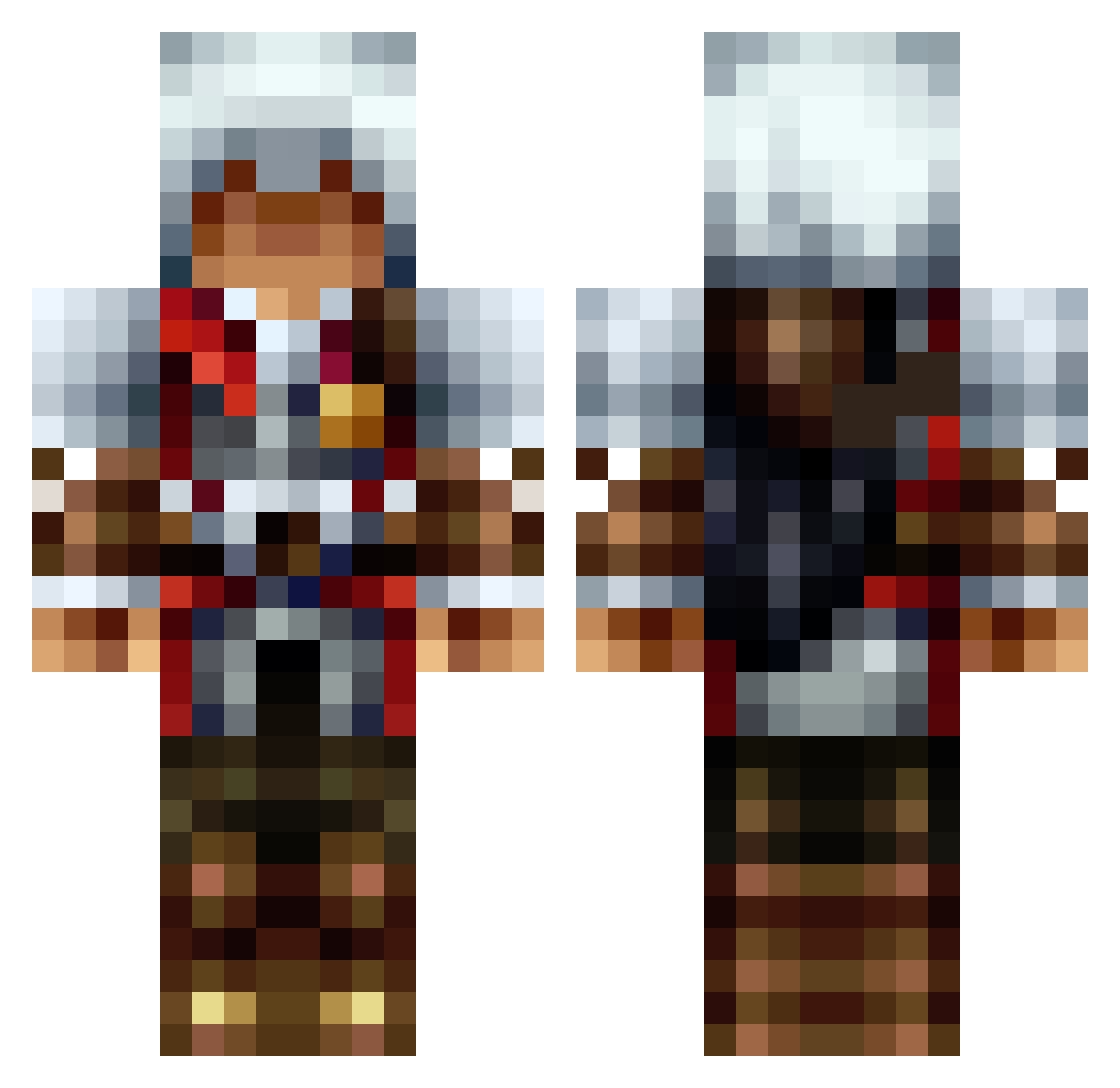 Darkknight_PL Minecraft skin, front and back view
