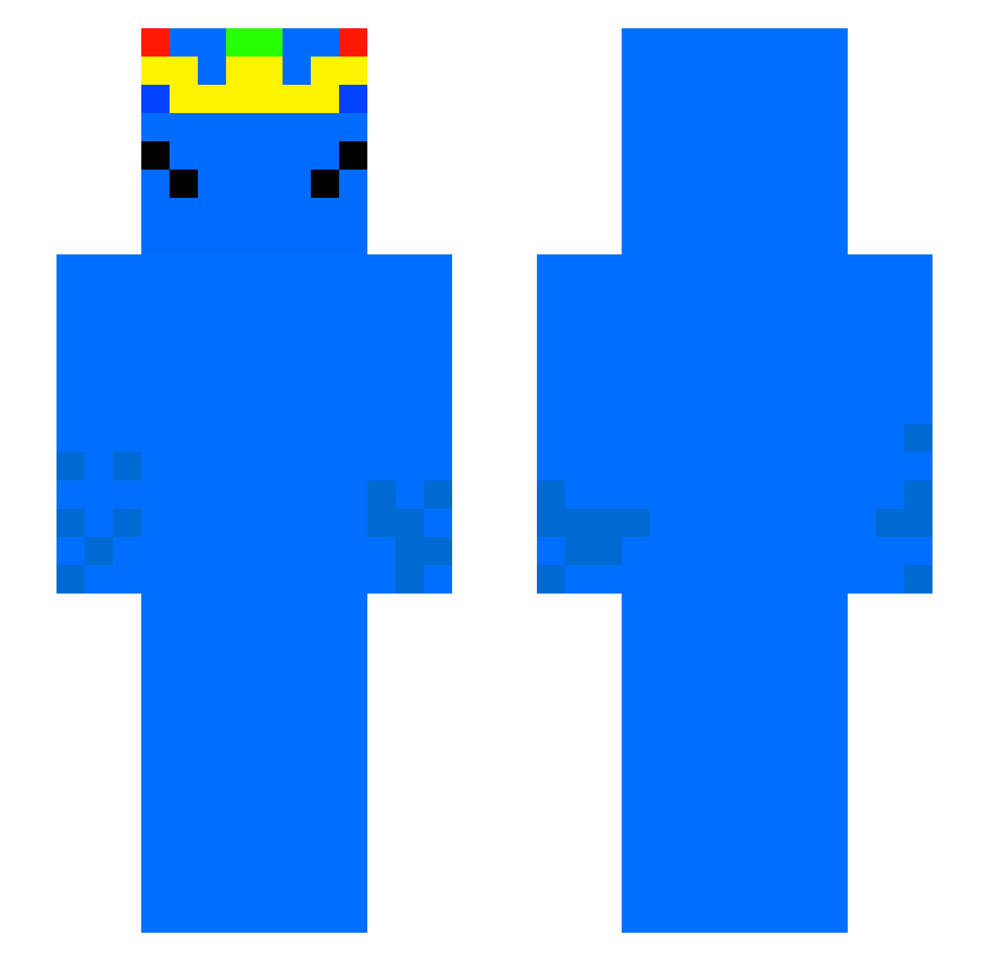 itzLerix Minecraft skin, front and back view